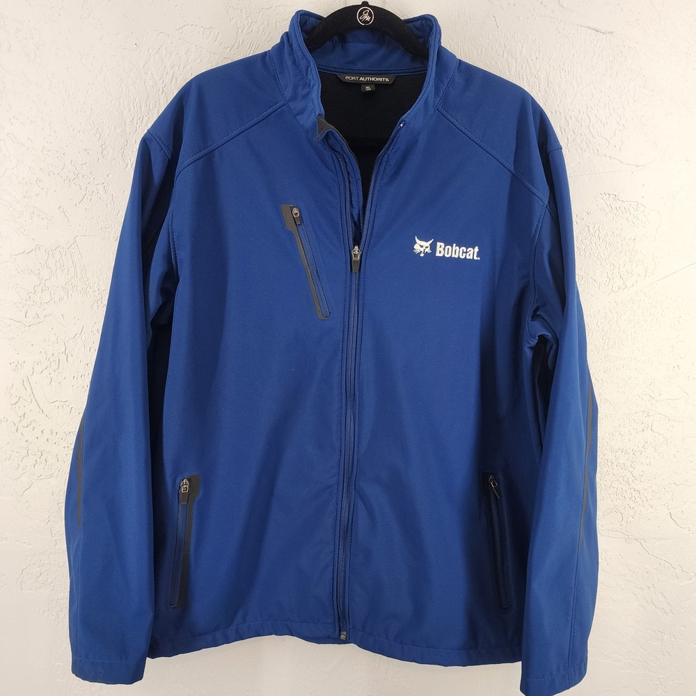 Port Authority Bobcat Soft Shell Jacket XL Blue Full Zip Workwear J324 Mens